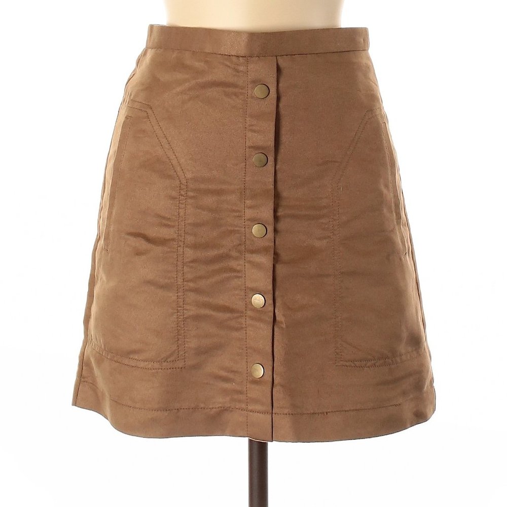 Brown Suede-like Skirt